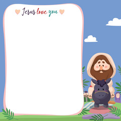 Cartoon Jesus Illustration Jesus Christ rides a donkey into Jerusalem Christianity and Catholicism