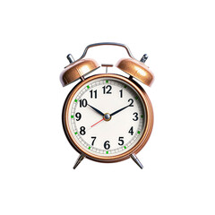 Vintage Alarm Clock Isolated on Black Background