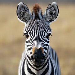 Fototapeta premium A close up of a zebra looking at the camera