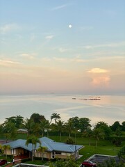 Fototapeta premium Moon at sunrise 
