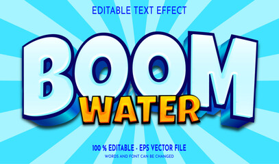 waterboom editable text effect
