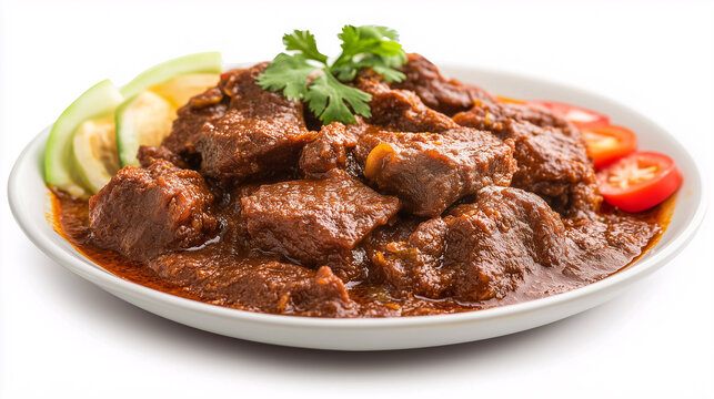 A plate of meat with a sauce and vegetables