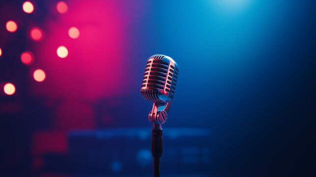 A decorated mike arrangement for a function