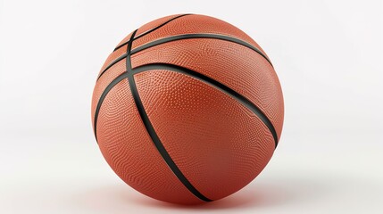 Fototapeta premium A single sports item is placed on a clean and pure white background. The sports item has a distinct design with its unique shape and color. It might be a ball, a racket, or some other equipment. There