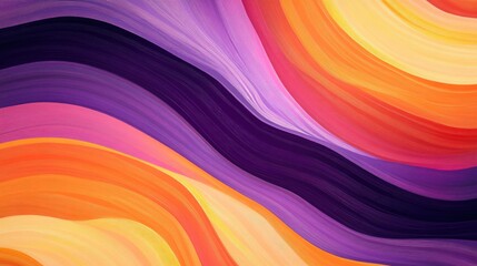 Abstract striped background design in orange and purple colors for wall decoration Vector illustration