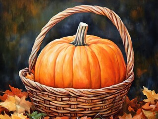Pumpkin in the basket