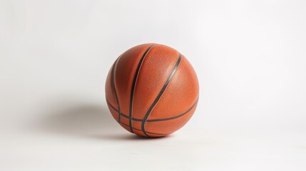Fototapeta premium A single sports item is placed on a clean and pure white background. The sports item has a distinct design with its unique shape and color. It might be a ball, a racket, or some other equipment. There