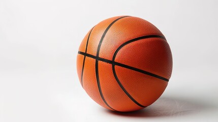 Fototapeta premium A single sports item is placed on a clean and pure white background. The sports item has a distinct design with its unique shape and color. It might be a ball, a racket, or some other equipment. There