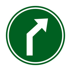 Green Icon for Roads and Directions | Way Direction Arrow Sign | Decision Icon | Way Multi Direction Road Sign