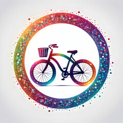 Bicycle Logo With Sparkling Ring 