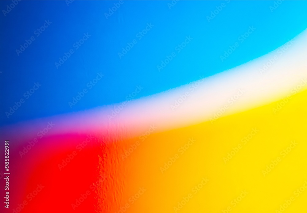 Wall mural a blue yellow and red abstract background with a curved curve