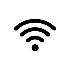 Wifi wireless internet signal flat icon for apps. color editable