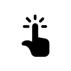 illustration finger hand cursor icon for click symbol
