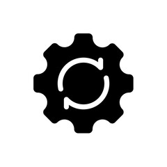 Sync process icon vector. on blank background. Color editable