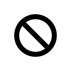 No sign. symbol of warning . Color editable