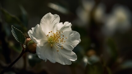 Beautiful white magnolia flower in spring
