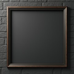 Mockup image poster frame close up and wood cabinet in cozy white interior background , frame classic, minimalistic, floral