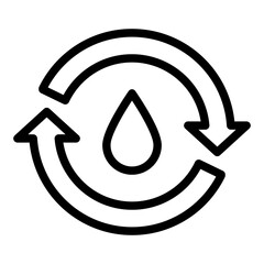 Reuse water icon. Vector line icon