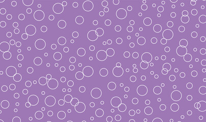 Bubbles vector seamless pattern with flat line icons. white color soap texture. Fizzy water background, abstract effervescent effect wallpaper