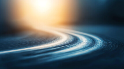 Abstract path of interconnected tasks leading toward a final goal, representing structured productivity and workflow optimization