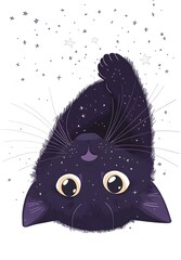 Naughty kitten illustration