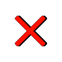 Obraz premium red cross mark