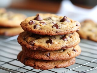 chocolate chip cookies on a plate