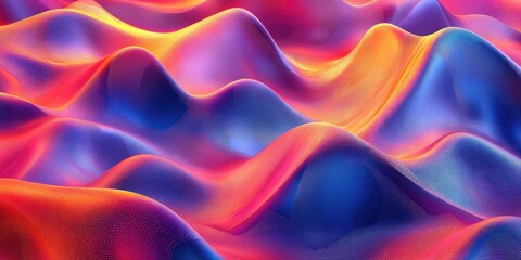 Obraz premium Abstract waves in vibrant colors creating a dynamic pattern.
