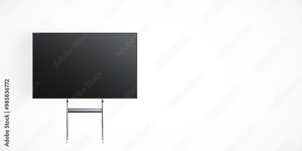 Poster blank blackboard on white background for presentations. 3d rendering