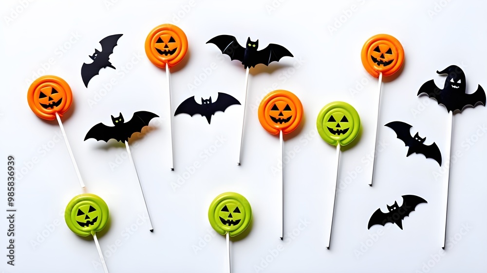 Wall mural Halloween dessert set