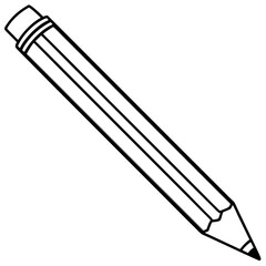 Pen line art vector illustration