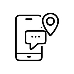 Universal contact icons set. Flat vector illustration

