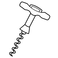 hand holding a hammer line art vector illustration