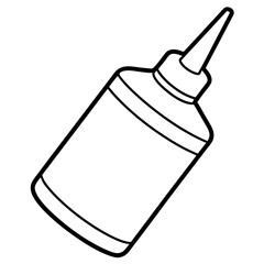 Bottle line art vector illustration