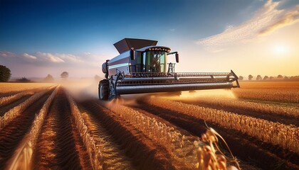 Fototapeta premium High-tech farming equipment in action.