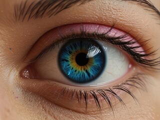 3d close up of a female eye,eye of the girl,close up of eye