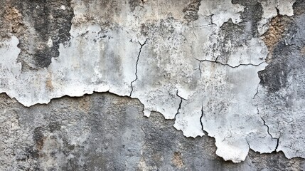 Obraz premium Concrete wall texture background with rough, uneven surfaces and cracks, conveying an industrial aesthetic