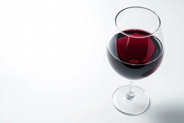 A Malbec glass isolated against a white backdrop. Generative Ai