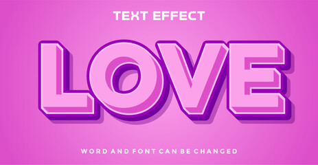 Love editable text effect