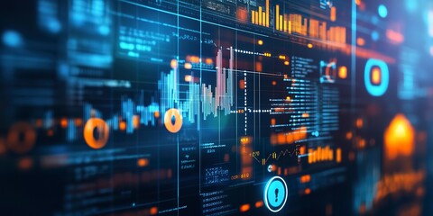 Obraz premium Dynamic business environment showcasing the concept of business agility, with symbols representing company transformation towards higher efficiency and rapid adaptation to market changes. 