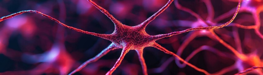 Vibrant illustration of neurons showcasing intricate connections in a colorful representation of the nervous system.