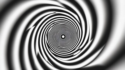 Obraz premium Abstract black and white spiral design with a hypnotic effect.
