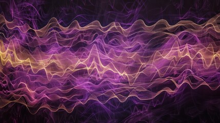 Obraz premium Abstract Purple and Gold Waves