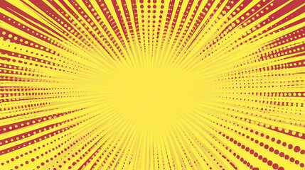 Yellow side hatch with halftone effect. Vintage pop art retro vector illustration