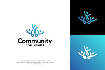 Community human Logo vector.  Abstract Community logo