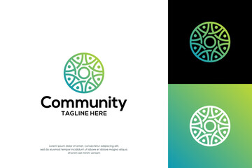 Abstract Community logo. Community human Logo template vector. Community health care