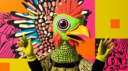 turkey puppet thanksgiving gobble gobble edition pop art