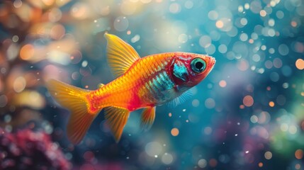Fototapeta premium Colorful Fish with Bokeh Background.