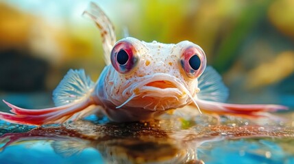 Close Up of a Red-Eyed Fish.