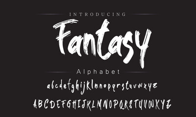 Obraz premium Vibrant Brush Script Font